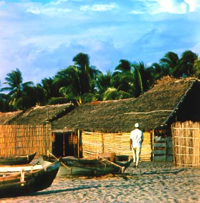 В деревне рыбаков макуа.