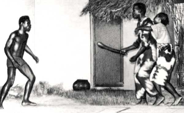 Сцена из спектакля «Песня Коата».  Гана.