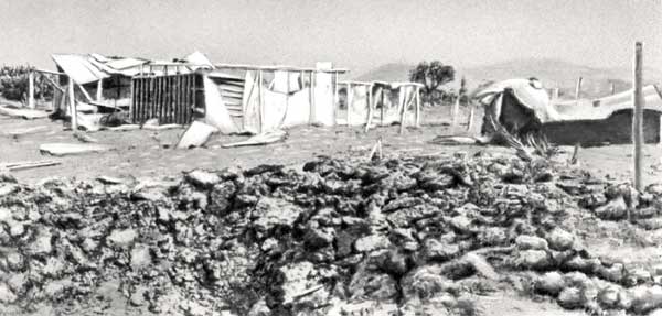 Последствия обстрела района Лубанго южноафриканскими агрессорами.