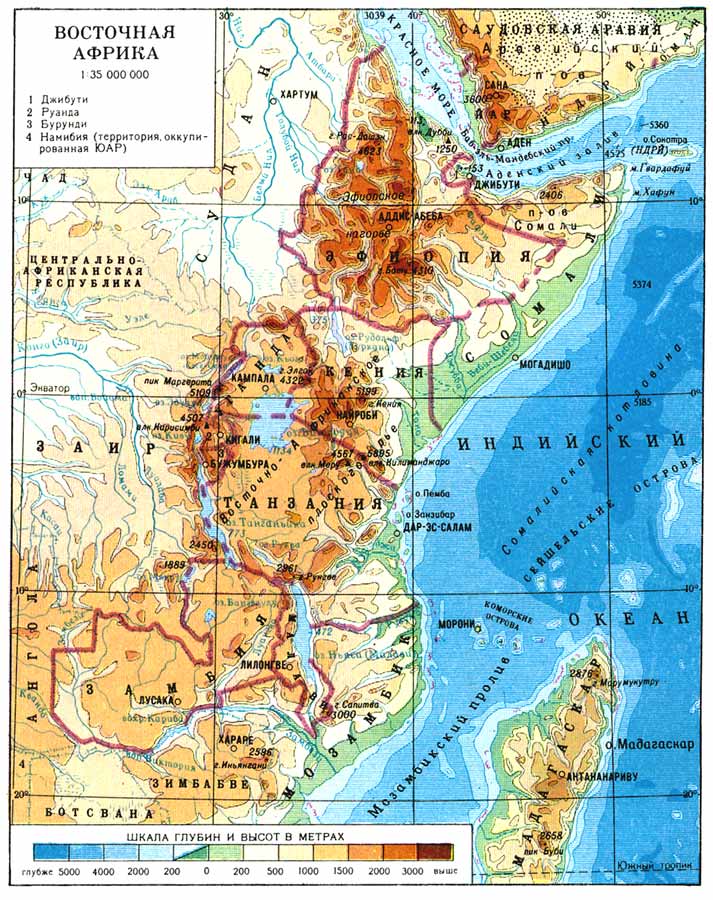 Карта Африки PNG фото