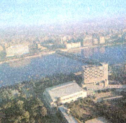 Каир.  Мост через Нил.